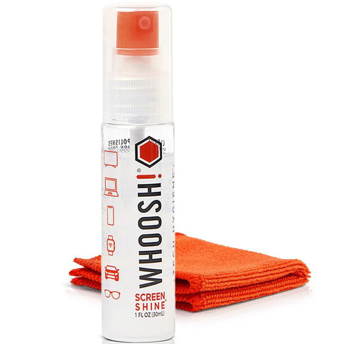 Whoosh! Kit de Limpieza de Pantallas Go 30 ml con Paño de Microfibra Whoosh! Kit de Limpieza de Pantallas Go 30 ml con Paño de Microfibra